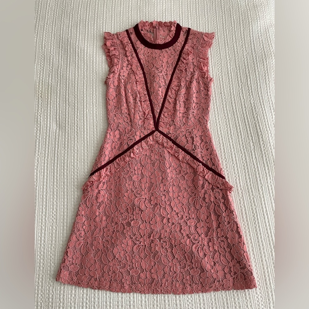 Lulu’s Renaissance Court Lace Dress in Blush Pink